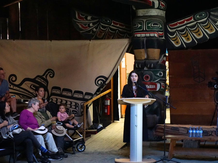 BCHFS President speaks to an audience at the BC Provincial Fair.