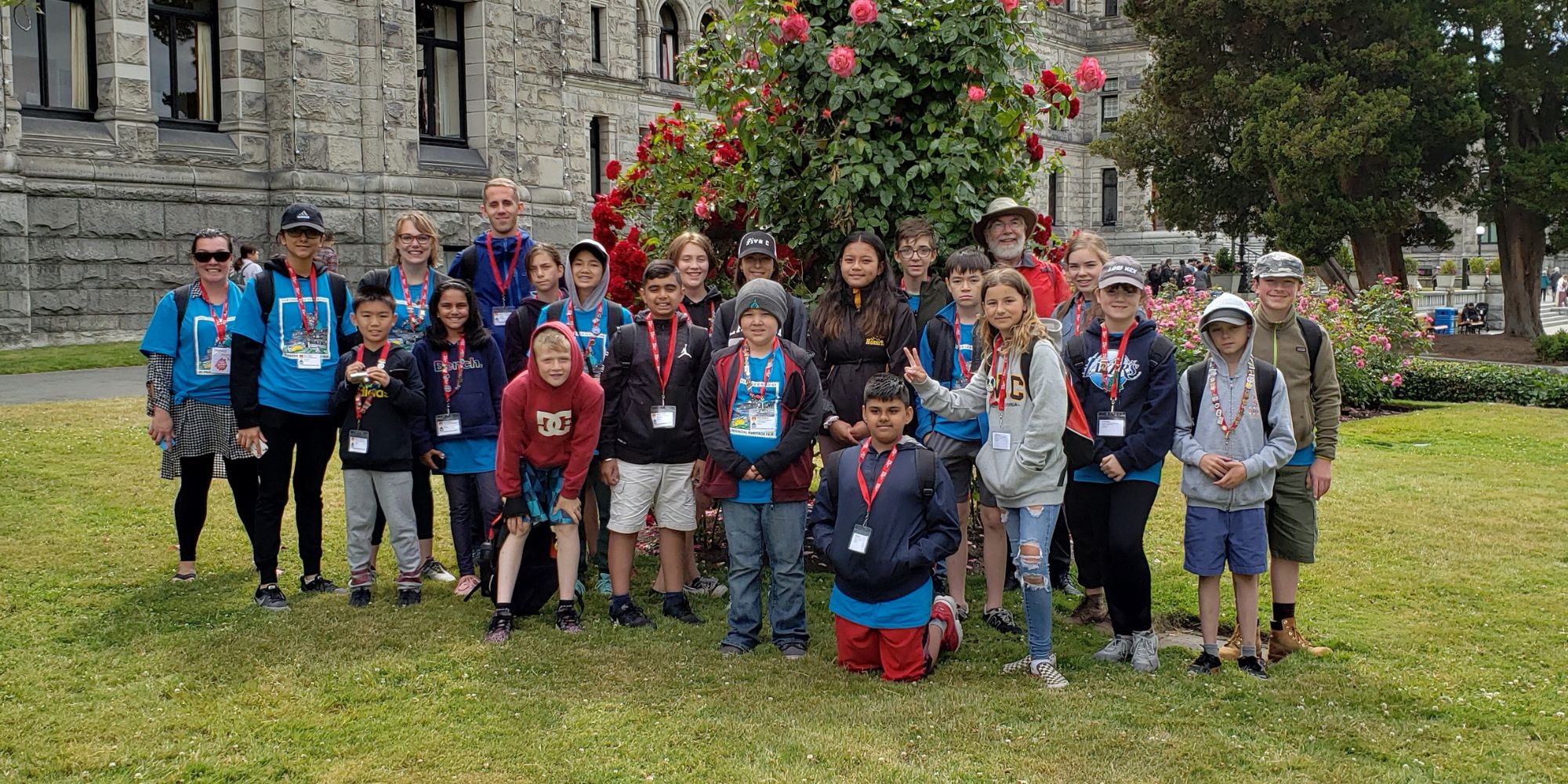 Delegates at the Provincial Heritage Fair in Victoria, BC.